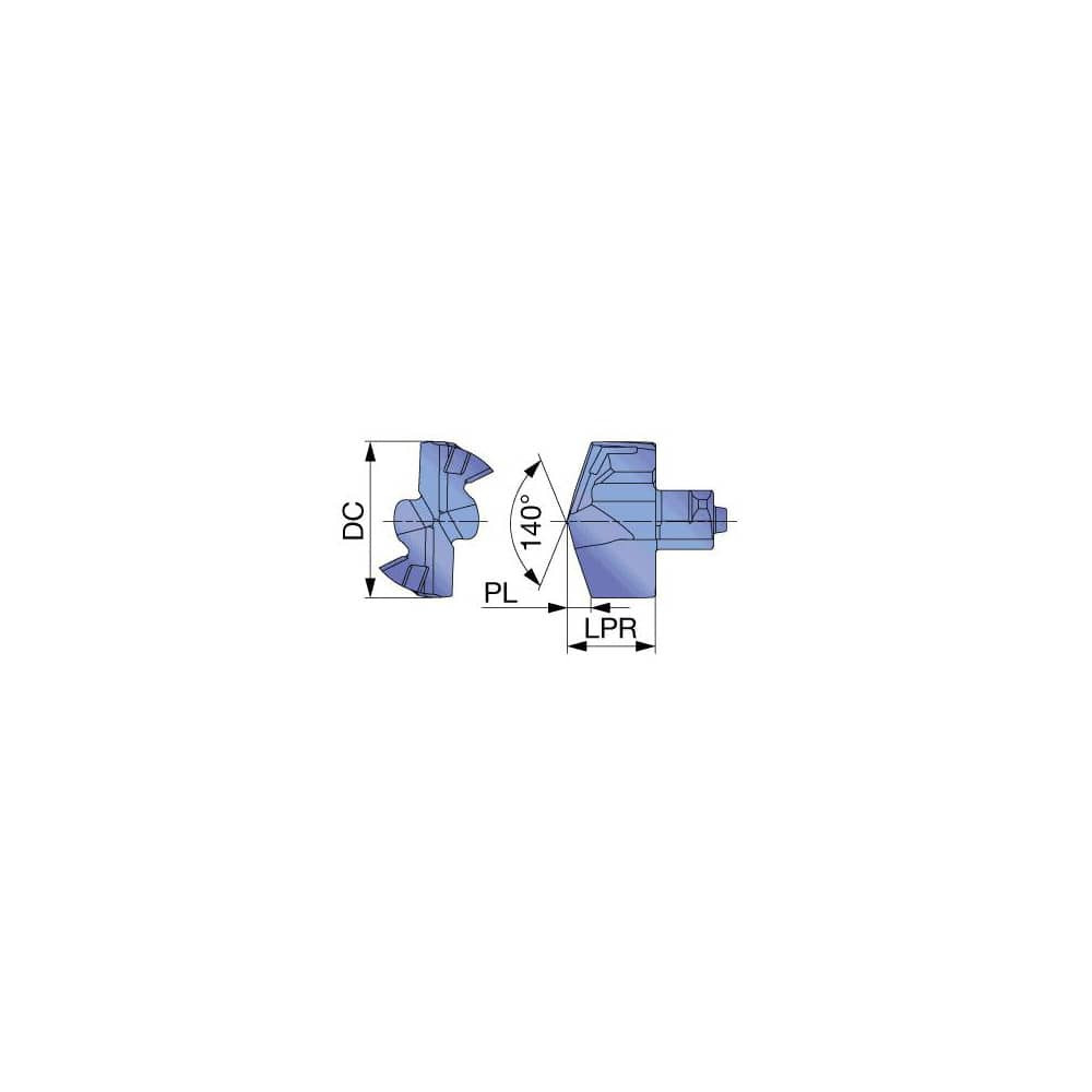 Tungaloy 6895209 Replaceable Drill Tip:  DMP240 AH9130,  140 ° N/A