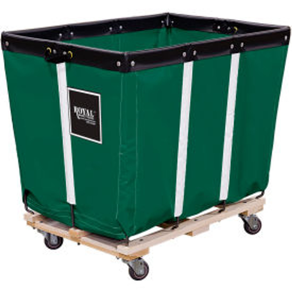 Royal Basket Trucks Inc. Royal Basket Trucks® 18 BU-Standard-Duty Basket Truck - Vinyl Liner - 4 Swivel Casters-Green p/n R18-EEW-PMA-3UNN