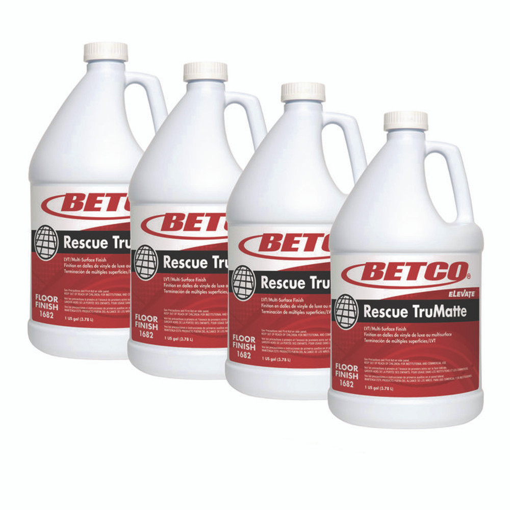 BETCO CORPORATION 16820400 Rescue TruMatte Floor Finish, 1 gal Bottle, 4/Carton