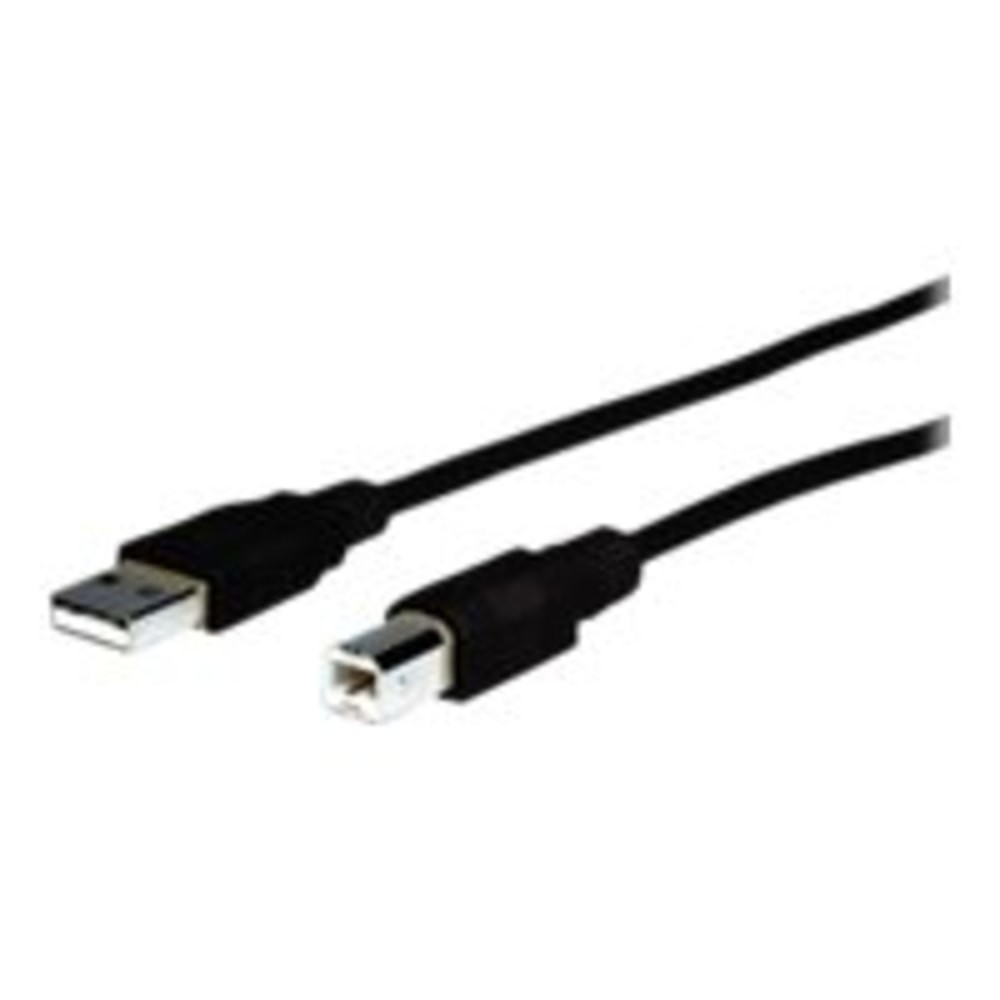 VCOM INTERNATIONAL MULTI MEDIA USB2-AB-10ST Comprehensive USB 2.0 A Male To B Male Cable 10ft. - Black