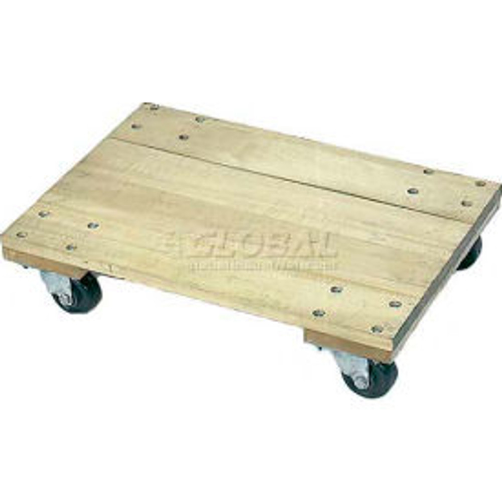 Wesco Industrial Products Wesco® 30x18 Solid Deck Hardwood Dolly 272065 4"" Casters 1200 Lb. Cap. p/n 272065