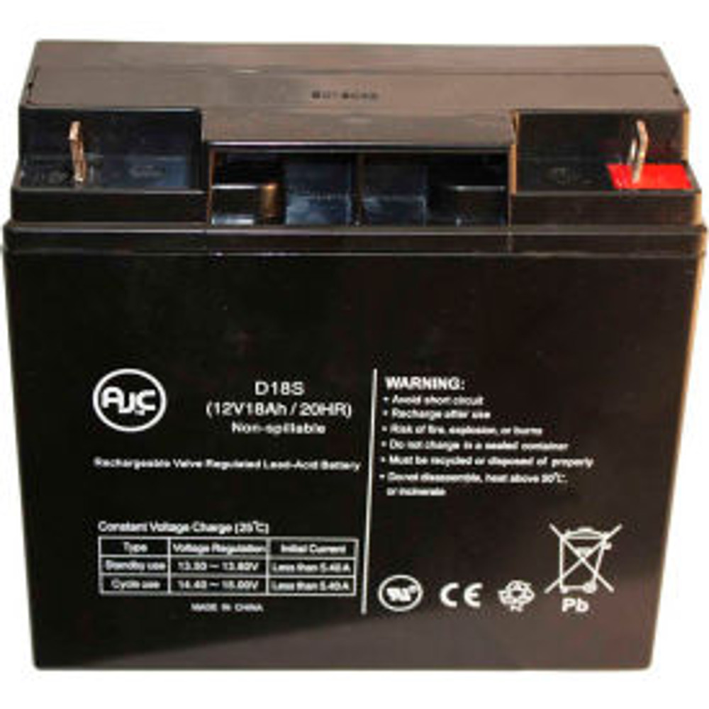 Battery Clerk LLC AJC®  Power-Sonic PS-12180-NB Sealed Lead Acid - AGM - VRLA Battery p/n AJC-D18S-J-1-139929