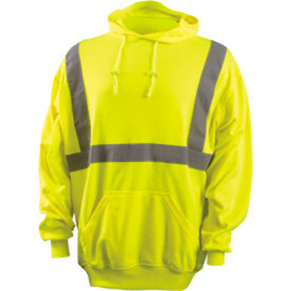 OccuNomix Classic Lightweight Hoodie Class 2 Hi-Vis Yellow ANSI Class 2 3XL LUX-SWTLH-Y3X p/n LUX-SWTLH-Y3X