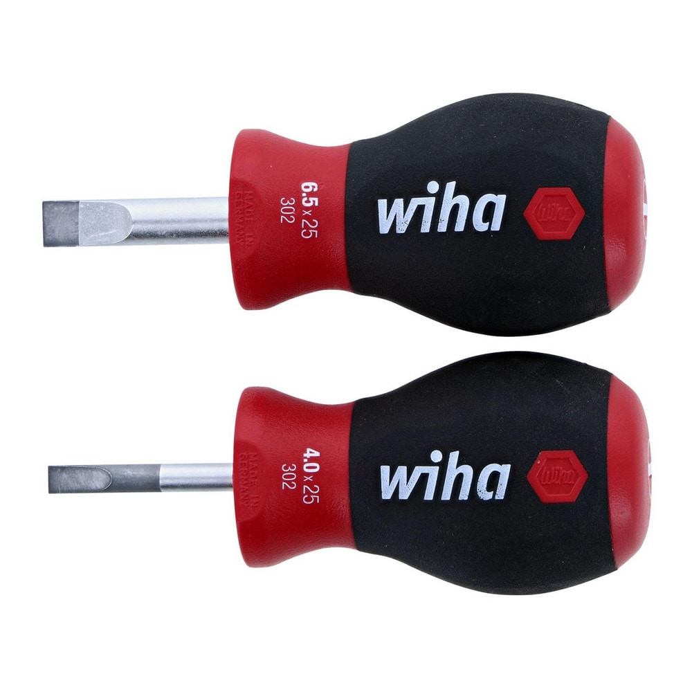 Wiha 31193 Screwdriver Sets; Screwdriver Types Included: Slotted ; Container Type: None ; Number Of Pieces: 2