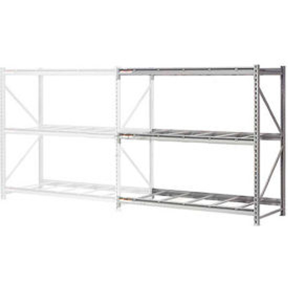 Global Industrial™ 3 Level Extra HD Bulk Storage Rack No Deck Add On 72""W x 36""D x 120""H p/n 504456