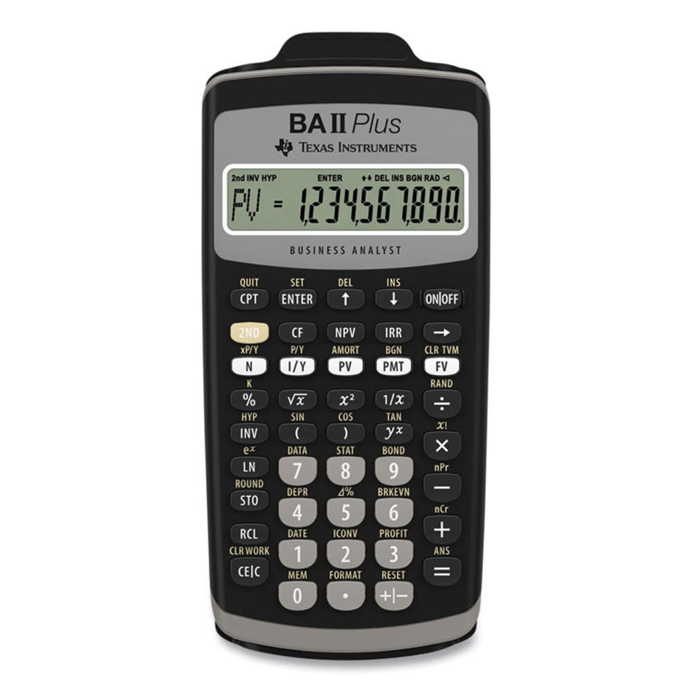 TEXAS INSTRUMENTS BAIIPLUS BAIIPlus Financial Calculator, 10-Digit LCD