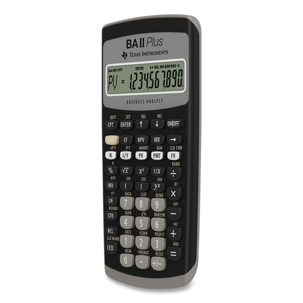 TEXAS INSTRUMENTS BAIIPLUS BAIIPlus Financial Calculator, 10-Digit LCD