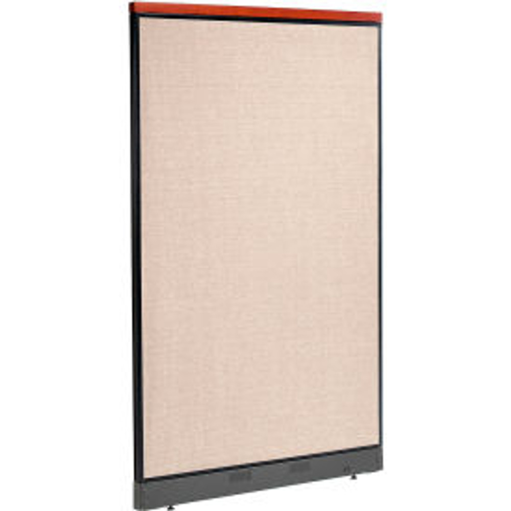 Global Industrial Interion® Deluxe Office Partition Panel with Pass Thru Cable 48-1/4""W x 101-1/2""H Tan p/n 695789DPTN