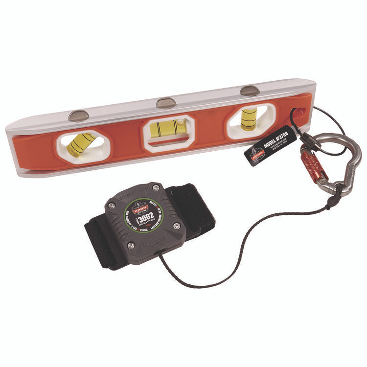 TENACIOUS HOLDINGS, INC. ergodyne® 19713 Squids 3708 Wire Tool Attachment w/Screw Gate Tool Tail, 3 lb Max Working Capacity, 6" Long, Black, 6/Pack