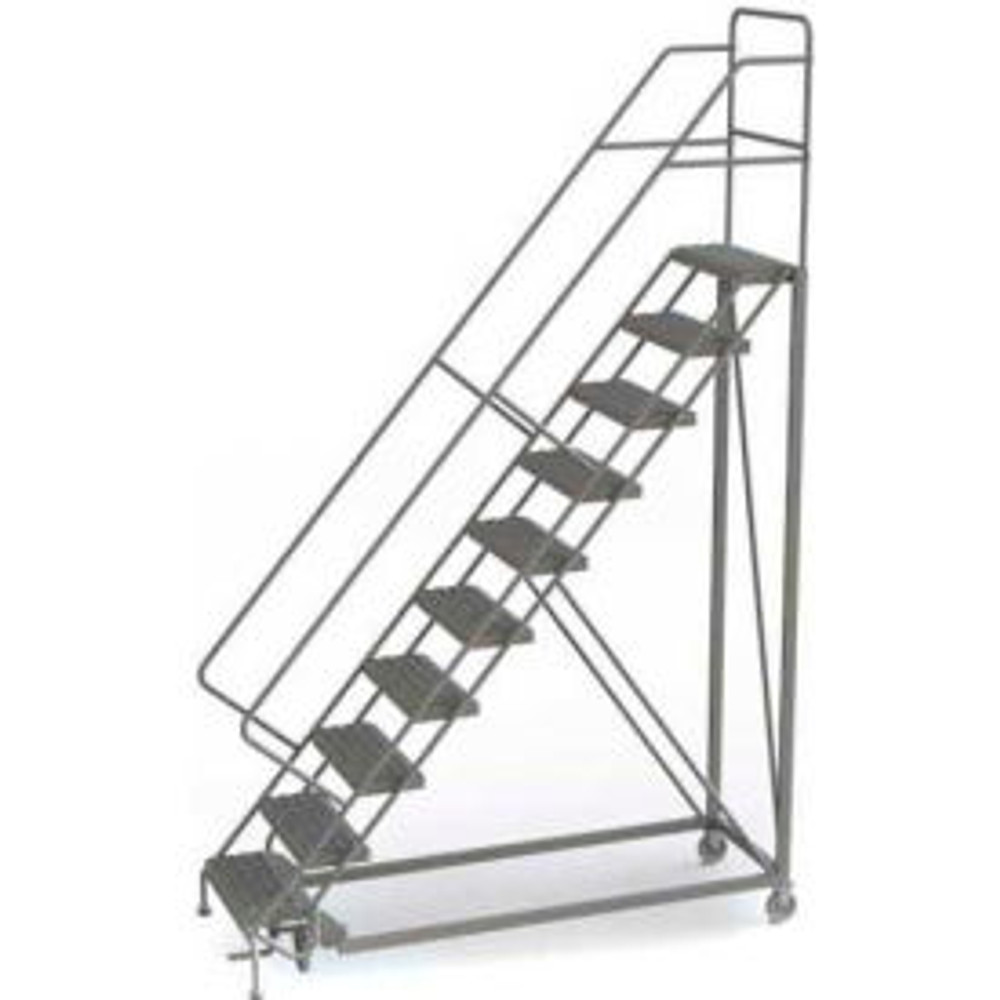 Tri Arc Mfg 10 Step Configurable Forward Descent Rolling Ladder - Grip Strut Tread UKDEC110242 p/n UKDEC110242