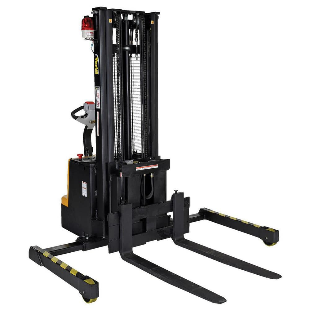 Vestil S-118-AA-FR 1,500 Lb Capacity, 118" Lift Height, Battery Operated Stacker