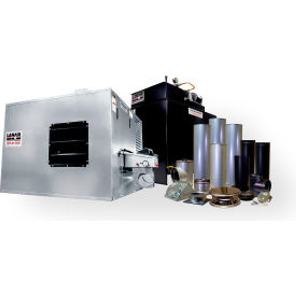 Lanair Products Llc Lanair XTD-300 Waste Oil Heater Pkg 8"" Chimney Wall Kit & 80 Gallon Tank 300000 BTU p/n 81013022