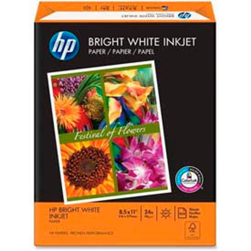 Hewlett Packard Inkjet Paper - HP® 203000 - 8-1/2"" x 11"" - 24 lb - Bright White - 500 Sheets/Ream p/n 203000