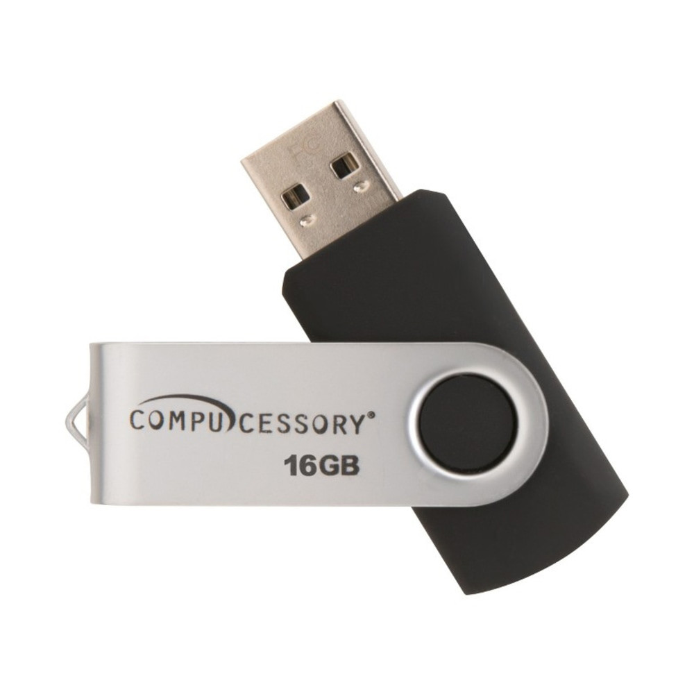 SPARCO PRODUCTS 26467 Compucessory Password Protected USB Flash Drives - 16 GB - USB 2.0 - 12 MB/s Read Speed - 5 MB/s Write Speed - Aluminum - 1 Year Warranty - 1 Each