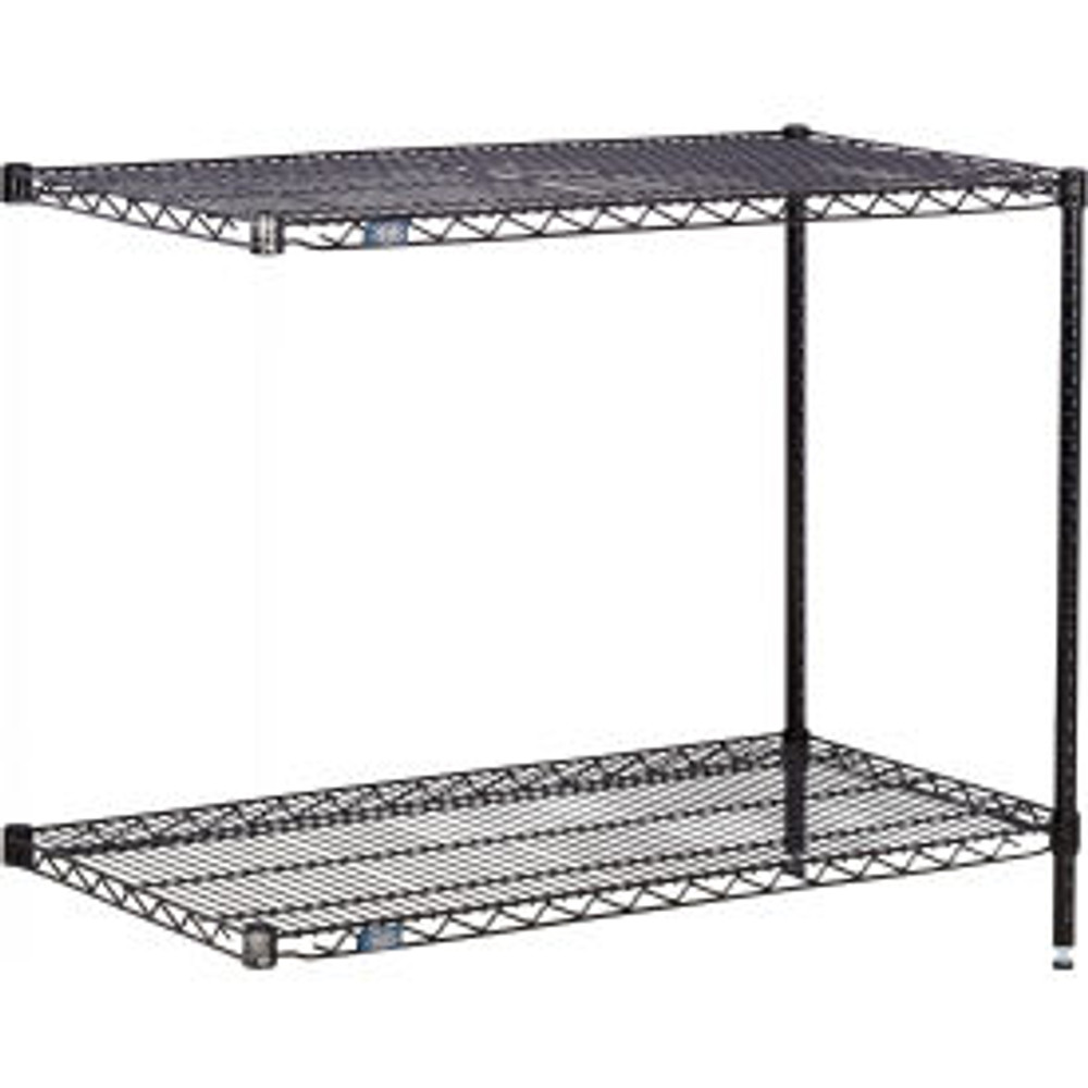 Global Industrial Nexel® 2 Shelf Black Epoxy Wire Shelving Unit Add On 48""W x 14""D x 34""H p/n B3081113