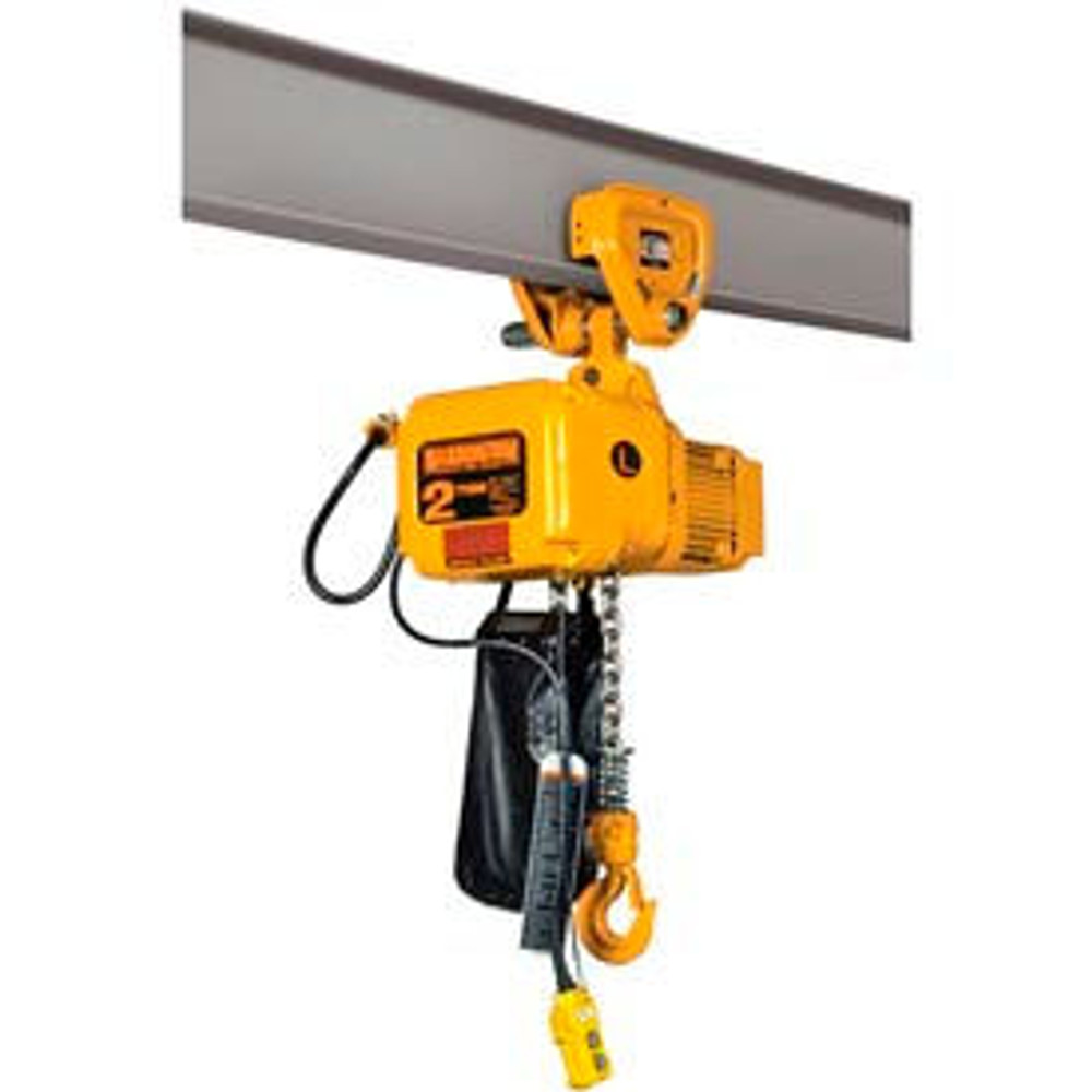 Harrington Hoists & Cranes Harrington SNERP010S-15 SNER Electric Hoist w/ Push Trolley - 1 Ton 15' Lift 14 ft/min 230V p/n SNERP010S-15-230V