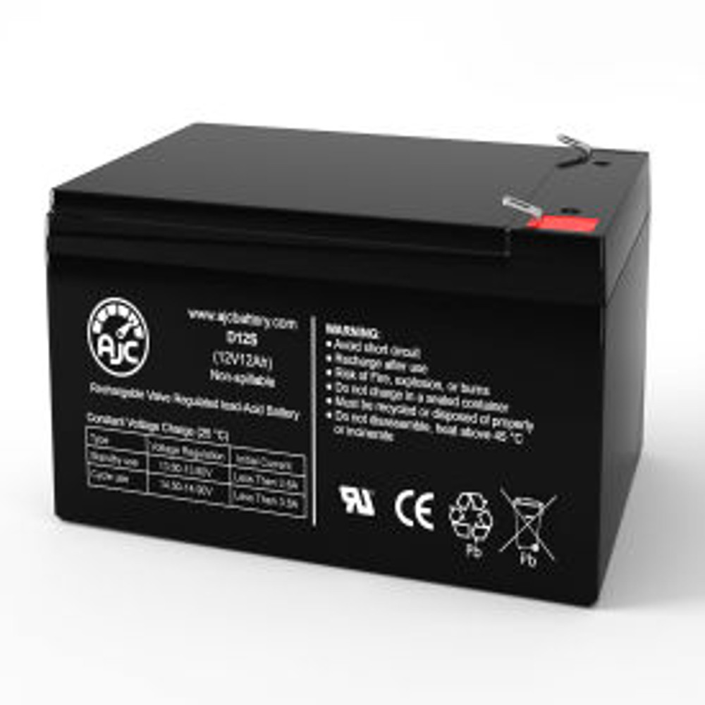 Battery Clerk LLC AJC® Currie US Pro-Drive Bicycle Electric Scooter Replacement Battery 12Ah 12V F2 p/n AJC-D12S-F-2-186842
