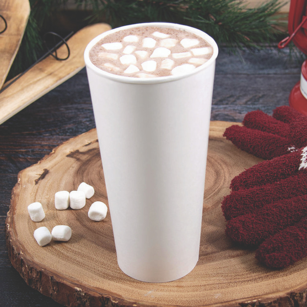 DART SOLO® DWTG24W Thermoguard Insulated Paper Hot Cups, 24 oz, White Sustainable Forest Design, 600/Carton