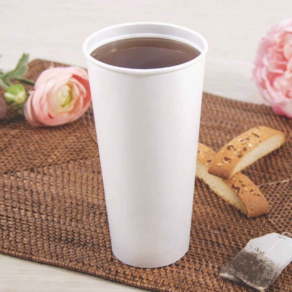 DART SOLO® DWTG24W Thermoguard Insulated Paper Hot Cups, 24 oz, White Sustainable Forest Design, 600/Carton