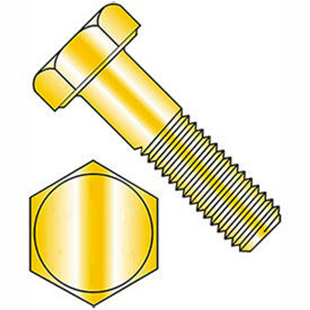 Titan Fasteners Hex Head Cap Screw - M10 x 1.5 x 25mm - Steel - Zinc Yellow - Class 10.9 - ISO 4017 - Pkg of 100 p/n AAP10025