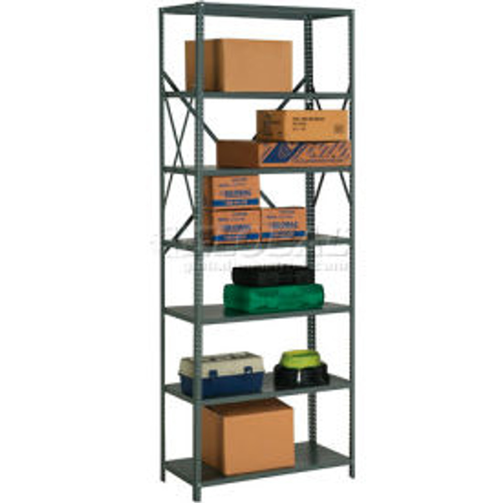 Global Industrial™ 7 Shelf 20 Ga Open Steel Shelving Unit 36""W x 18""D x 97""H Gray p/n 234506A