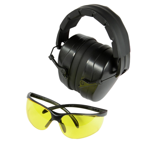 Champion Targets 40626 Champion Targets 40626 Passive Hearing Protection Earmuffs w/ Clear Eye Protection Earmuffs, Black/Amber