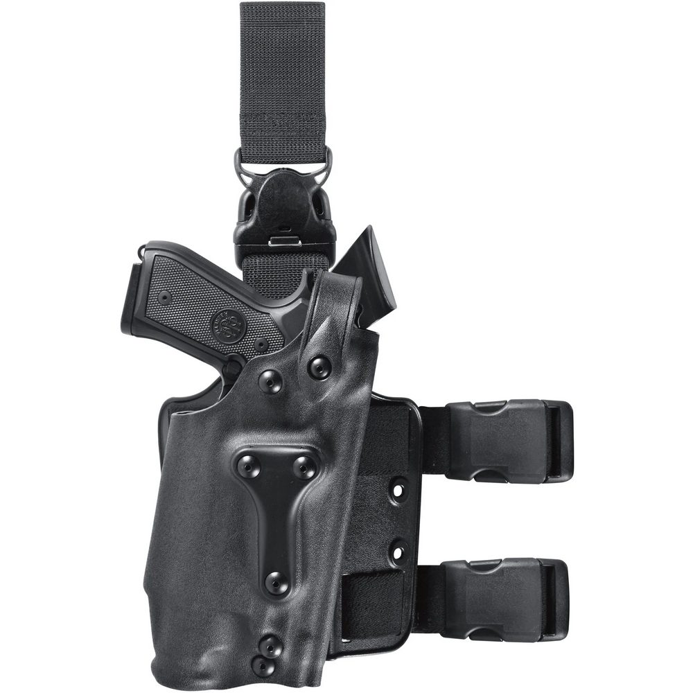 Safariland 1136804 Model 6035 SLS Military Tactical Holster for Gun Mounted Light w/ Quick Release Leg Strap for Beretta 92F w/ Light