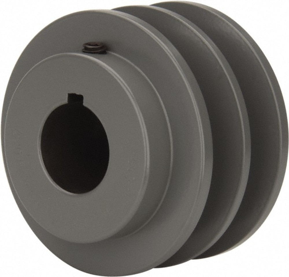 Value Collection 2BK32-1-1/8 1-1/8" Bore Diam, 3.35" OD, Finished Bore Two Groove Sheave