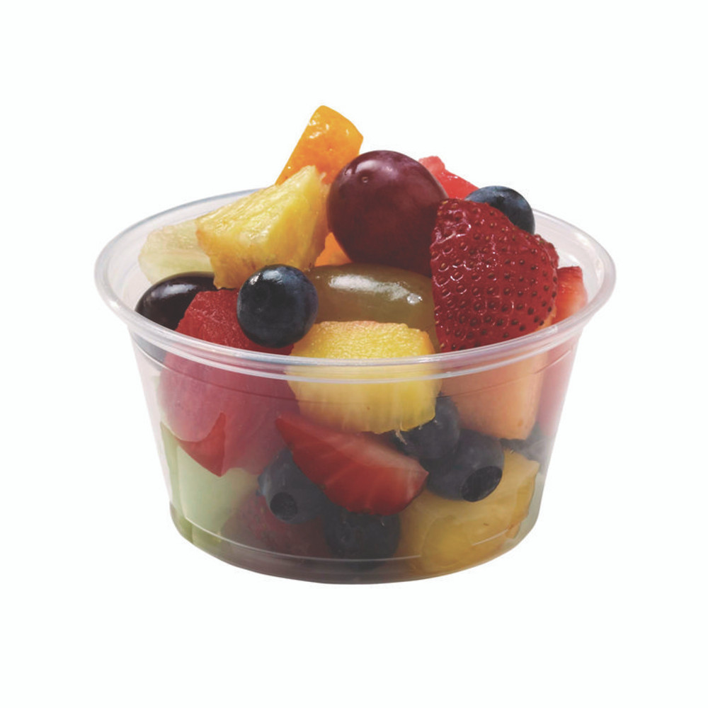 FABRI-KAL PK5SC Microwavable Deli Containers, 5 oz, 3.6" Diameter x 1.8" h, Clear, Plastic, 1,000/Carton