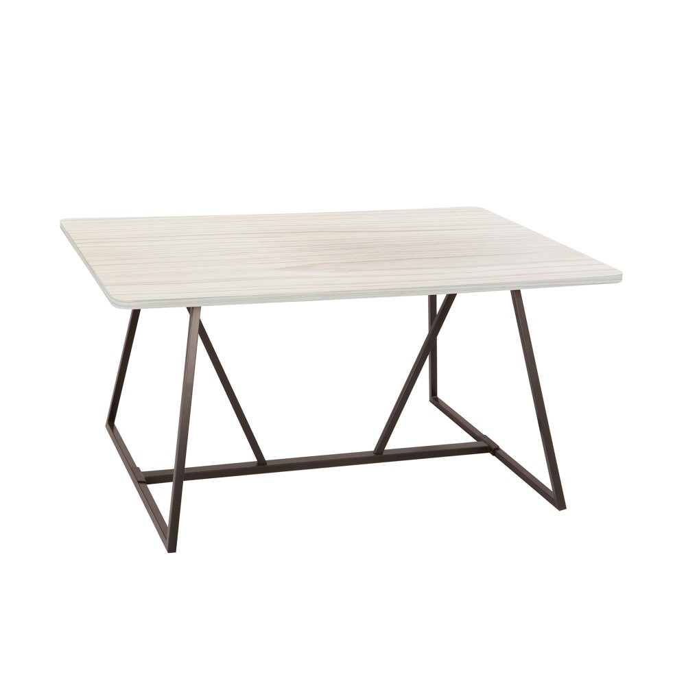 SAFCO PRODUCTS CO 3019WW Safco Oasis Sit-Height Teaming Table, Rectangular, 29 1/4in, Weathered White/Black