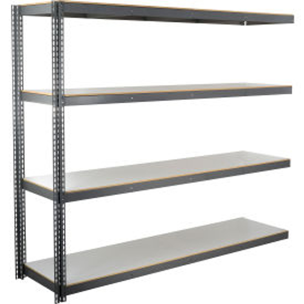 Global Industrial 4 Shelf Extra Heavy Duty Boltless Shelving Add On 96""Wx24""Dx72""H Laminate Deck p/n B3164944