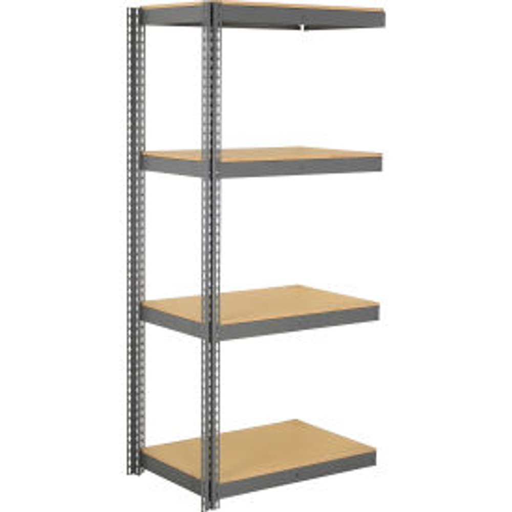 Global Industrial 4 Shelf Extra Heavy Duty Boltless Shelving Add On 42""W x 15""D x 96""H Wood Deck p/n B3164387