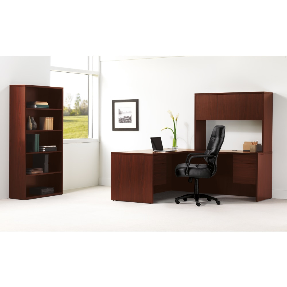 HNI CORPORATION HON 10584LNN  10500 66in W Left-Pedestal Computer Desk, Mahogany