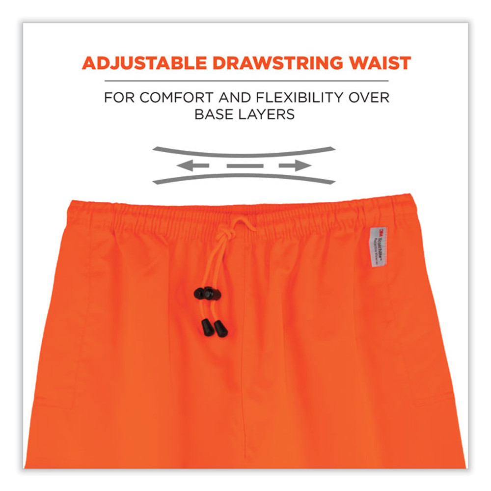 TENACIOUS HOLDINGS, INC. ergodyne® 24415 GloWear 8915 Class E Hi-Vis Rain Pants, X-Large, Orange