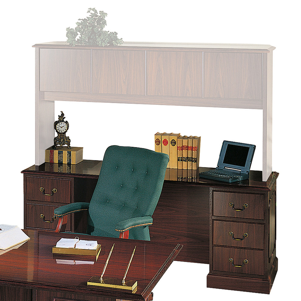 HNI CORPORATION 94243NN HON 94000 72inW Kneespace Computer Desk Credenza, Mahogany