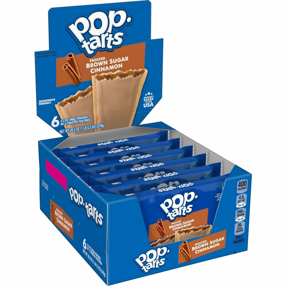 KELLOGGs 31132 Pop-Tarts, Frosted Brown Sugar Cinnamon - Cinnamon, Brown Sugar, Frosted Brown Sugar Cinnamon - 1 - 1.27 lb - 12 / Box