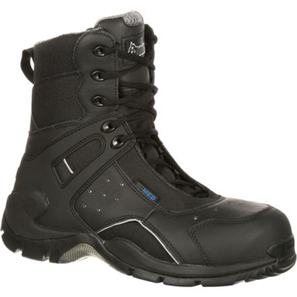 Rocky International FQ0911113BK6M 1st Med Carbon Fiber Toe Puncture-Resistant Side-Zip Waterproof Public Service Boot