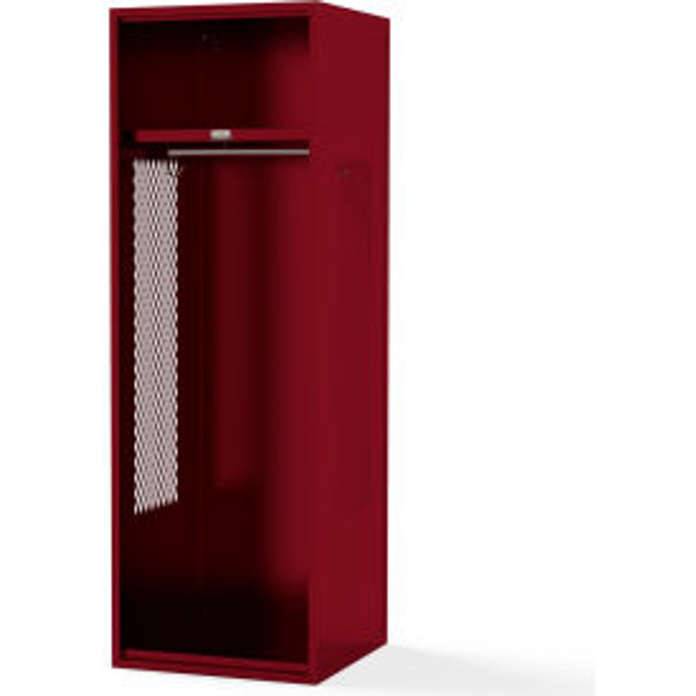 Penco® Framed Vented Stadium Locker w/ Shelf 24""W x 18""D x 72""H Red Unassembled p/n SK241872DDNNN-722