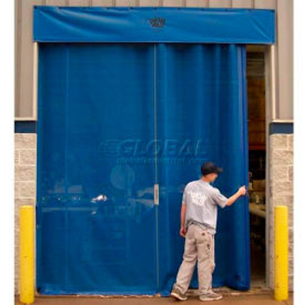 Goff's Enterprises Inc. Goff's Bug Blocking Manual Side Seal Door - 12'W x 14'H - Blue p/n BBS12X14B