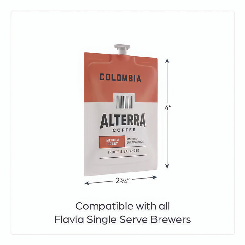 MARS, INC. ALTERRA® MDRA180 Coffee Freshpack Pods, Colombia, Medium Roast, 0.28 oz, 100/Carton