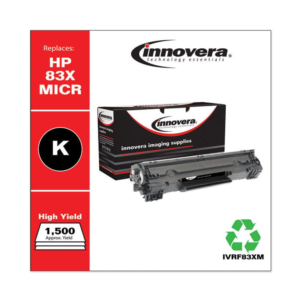INNOVERA F83XM Remanufactured Black High-Yield MICR Toner, Replacement for 83XM (CF283XM), 2,200 Page-Yield