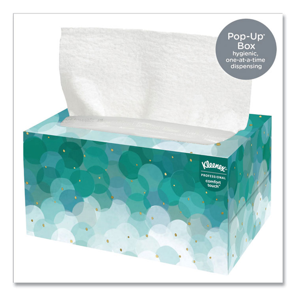 KIMBERLY-CLARK PROFESSIONAL Kleenex® 11268CT Ultra Soft Hand Towels, POP-UP Box, 1-Ply, 8.9 x 10, White, 70/Box, 18 Boxes/Carton