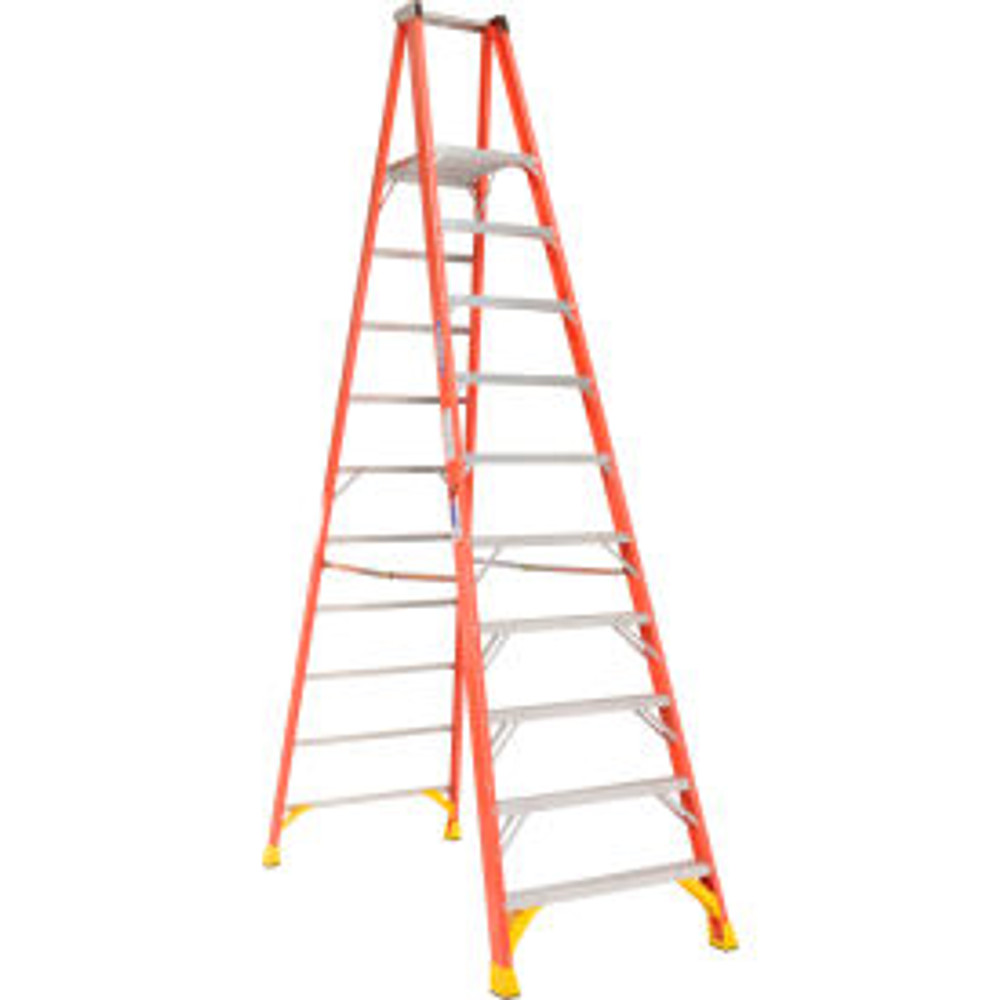 Werner Ladder Co Werner 10' Fiberglass Platform Step Ladder 300 lb. Cap - P6210 p/n P6210