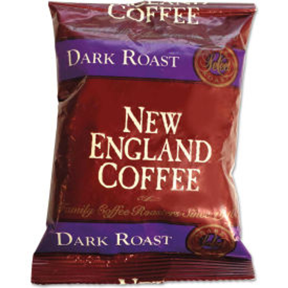 New England Coffee New England® Coffee Coffee Portion Packs French Dark Roast 2.5 oz Pack 24/Box p/n 026190