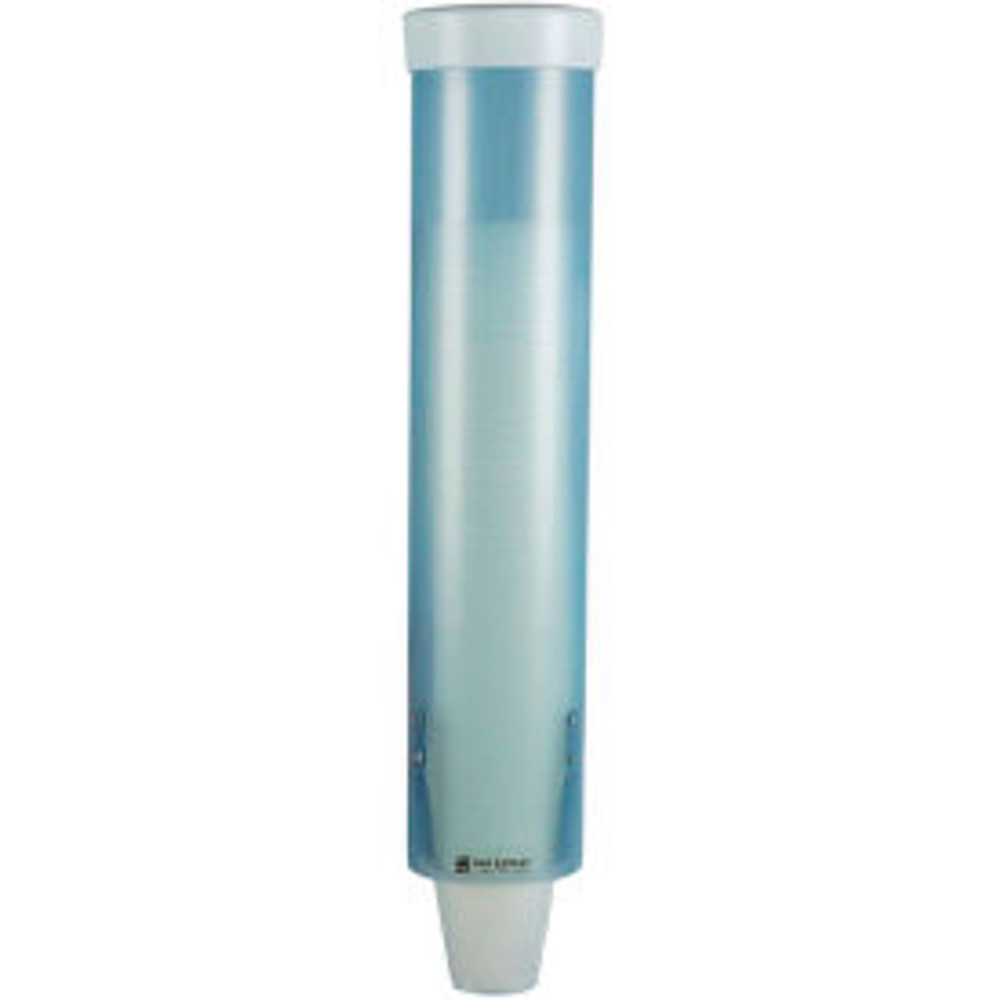 Carlisle Sanitary Maintenance Medium Pull-Type Water Cup Dispensers Frosted Blue p/n C3165FBL