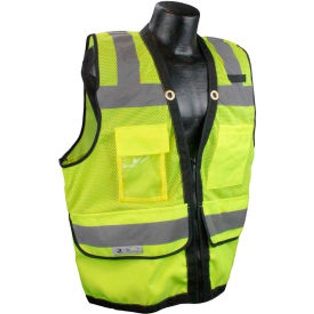 Radians Inc Radians® Type R Class 2 Heavy Duty Surveyor Safety Vest Zipper S Green SV59Z-2ZGD-S p/n SV59Z-2ZGD-S