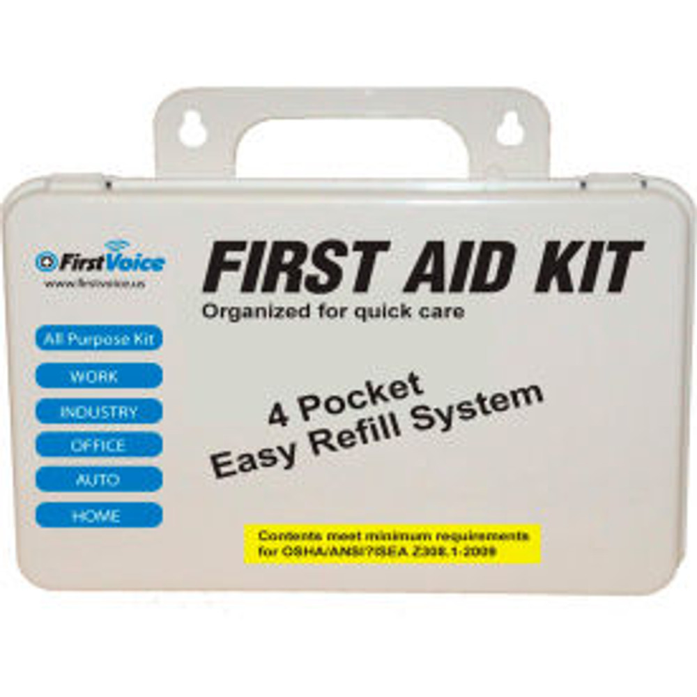 Think Safe Inc First Voice™ 10 Person ANSI Compliant Workplace First Aid Kit Plastic Case p/n ANSI-10