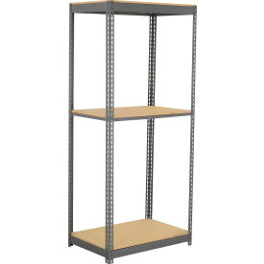 Global Industrial 3 Shelf Standard Duty Boltless Shelving Starter 36""W x 12""D x 48""H Wood Deck p/n B3165904