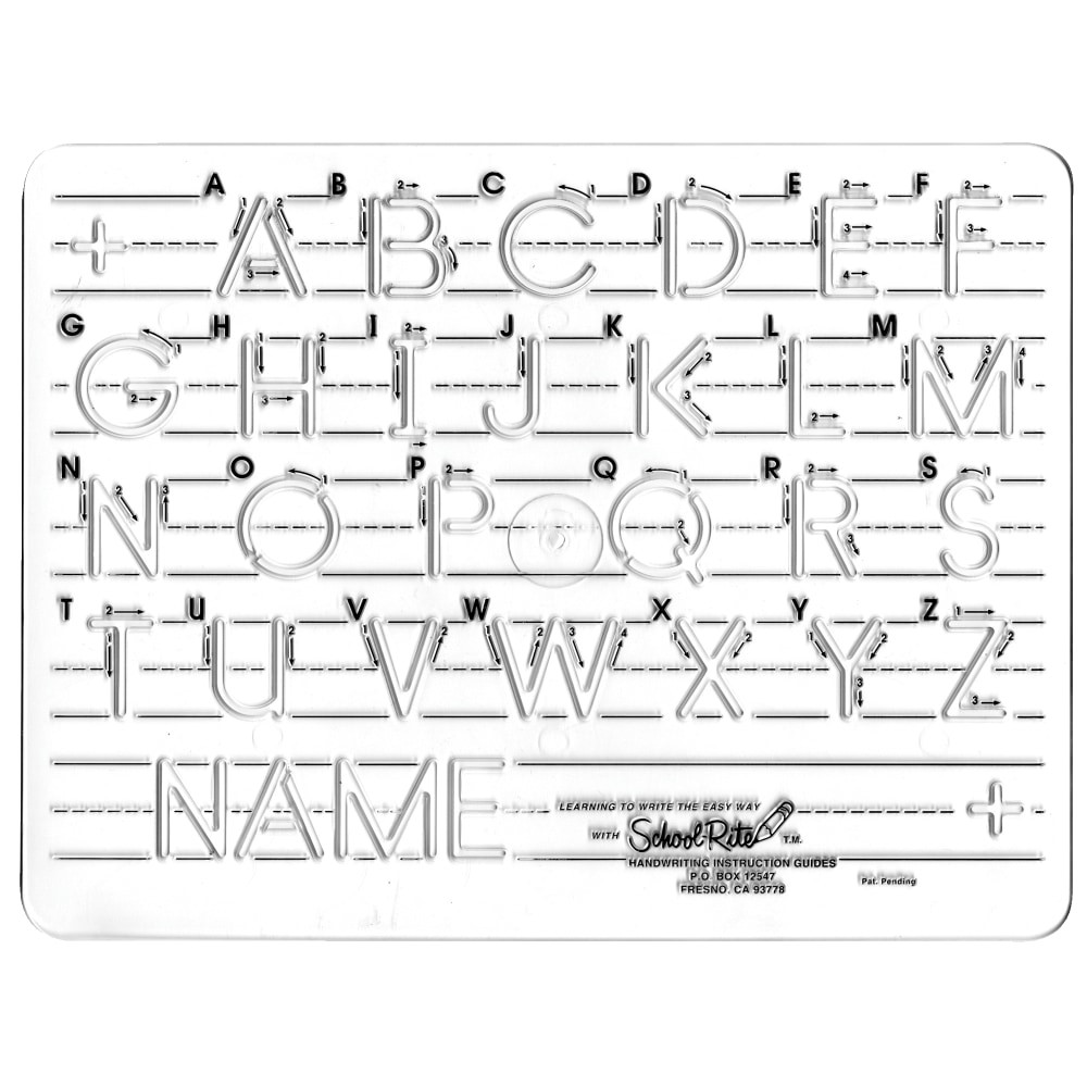 EDUCATORS RESOURCE SR-1051 School Rite Handwriting Instruction Guide Template, Uppercase Manuscript
