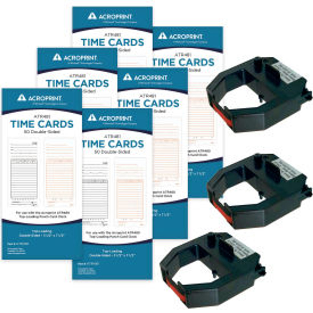 Acroprint Time Recorder Acroprint TXP300 - Accessory Pack ATR480 3 Ribbons And 300 Cards p/n 01-0296-002